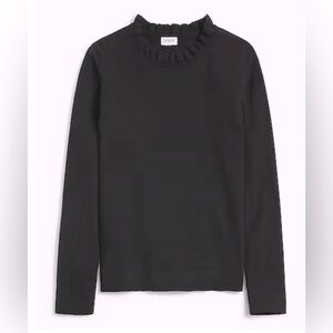 J.Crew Factory Ruffleneck Sweater NWT Black